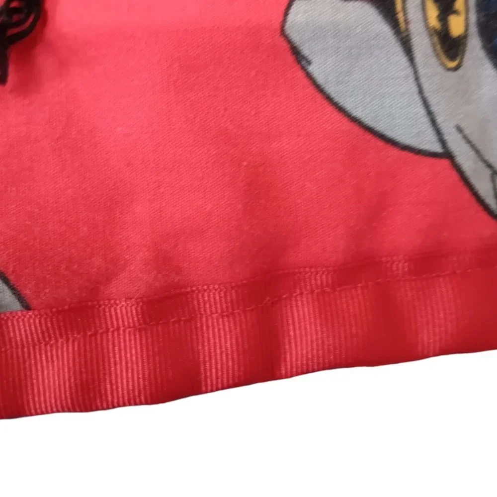 Handmade Batman Quilt Blanket Red Blue Grey Reversible